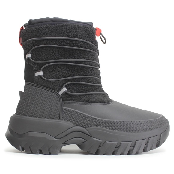 Hunter Wanderer Short Sherpa Snow Rubber Ankle Boots - Picture 1 of 5